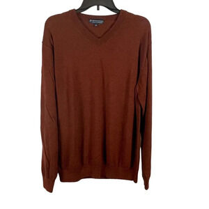 Hart‎ Schaffner Marx Men V- Neck Long Sleeve Sweater Size L